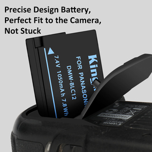 KingMa-DMW-BLC12 1050 mAh 7,4 V Doppelladegerät und Batterie-Kit Kamera-Batterie - Product Image 4