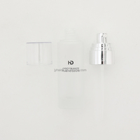 Hot Sale Luxus Silber pumpe und Clear Cover 50 ml Foundation Milchglas flasche