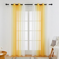 Cortinas Translúcidas de Voile con Degradado Gradual para Ventanas de Sala de Estar, Balcón y Ventanal, Listas para Usar, Directo de Fábrica