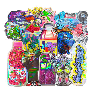 <span class=keywords><strong>Custom</strong></span> <span class=keywords><strong>3</strong></span>.5G di forma speciale irregolare blocco per bambini olografico Die taglio chiusura lampo a forma di punto UV personalizzato die cut sacchetti di mylar - Product Image 4