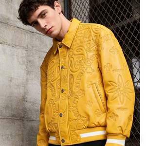 <span class=keywords><strong>Giacca</strong></span> da Moto Vintage in <span class=keywords><strong>Pelle</strong></span> Genuina con Goffratura 3D Personalizzata OEM, Taglie Forti, Stile Streetwear Invernale - Product Image 3