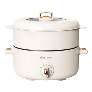 ABEREVE Cuisinière électrique multifonction en acier inoxydable 3L |   1000W |   Antiadhésif |   Casserole <span class=keywords><strong>vapeur</strong></span> |   Commande mécanique |   1 an - Product Image 5