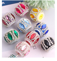 Perles rondes DIY en strass pour accessoires de bracelet, chaînes de téléphone portable, sacs à clés, stylos