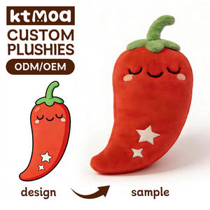 Peluche a Forma di Peperoncino, Animale di Stoffa con Stelle, Regalo per Bambini, Decorazione Cucina, Compagno di Comfort, Cotone PP, Antistress, Vendita all'Ingrosso - Product Image 1