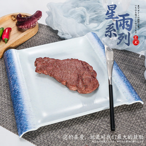 <b>Square</b> Melamine Plates Blue Gradient Design For Restaurant Hotel Tableware 20cm <b>Set</b> Of 4 - Product Image 4