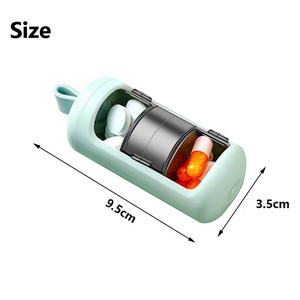 Wholesale Mini Traveler's Compact Sealed <b>Box</b> Portable 3 Compartment Pill Storage Cases Organizer - Product Image 4