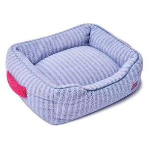 Lit pour animaux <span class=keywords><strong>de</strong></span> compagnie personnalisé avec logo, chaud et rayé pour l'hiver, en peluche douce, nid pour chat et chien, amovible, lavable, confortable pour les animaux <span class=keywords><strong>de</strong></span> compagnie <span class=keywords><strong>de</strong></span> petite et moyenne taille - Product Image 3