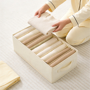 Oxford Cloth Clothing Organizer Foldable <b>Drawer</b> Type With Compartments For Underwear <b>Storage</b> Rectangle Shape - Product Image 3