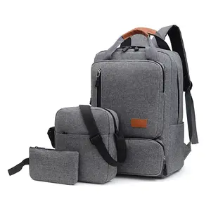 Toptan dizüstü sırt çantası üç parçalı iş çantası USB spor sırt çantası iş bilgisayar çantası seyahat sırt çantası