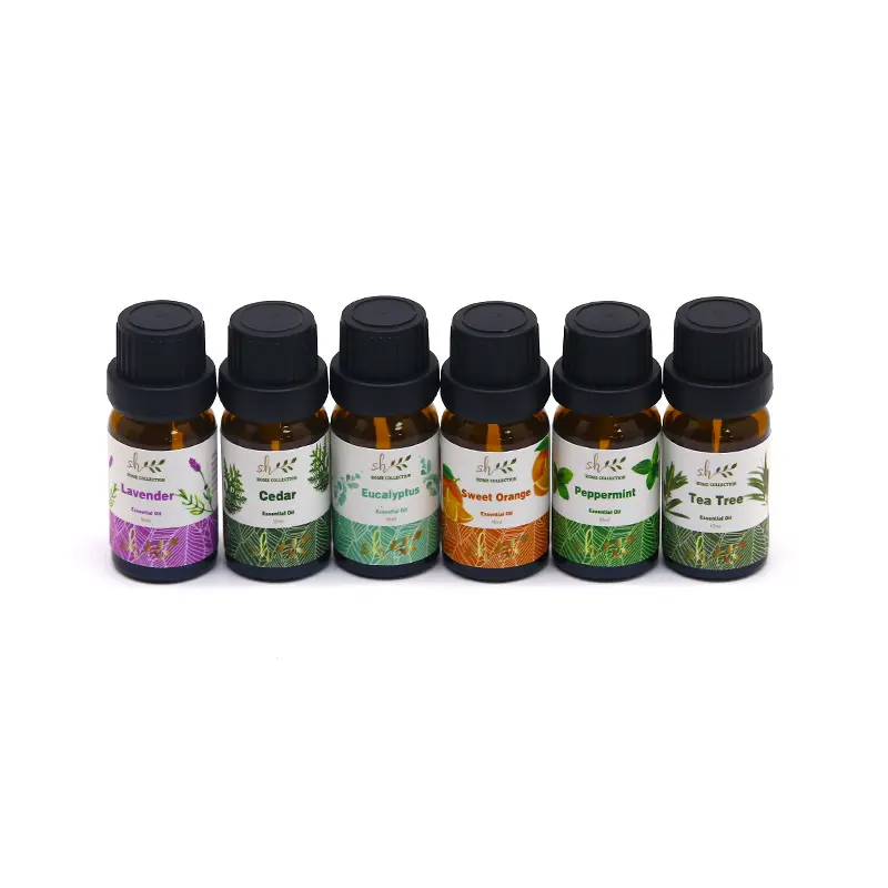 Groothandel 6 Packs Etherische Olie Set 100% Natuurlijke Organische Therapeutische Kwaliteit Massage Diffuser Aromatherapie Etherische Olie