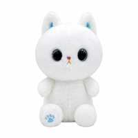 Vente en gros usine : Peluche chat blanc en fourrure douce, jouet de machine à griffes, cadeau pour enfants