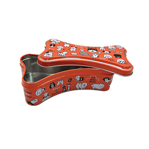 Toptan özel Metal kemik şekilli teneke köpek davranır evcil hayvan gıda aperatifler oyuncak şeker ambalaj kutusu - Product Image 1