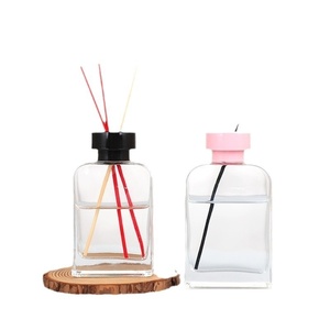 Tái Sử Dụng Phẳng Vuông Glass <span class=keywords><strong>Reed</strong></span> Khuếch Tán Chai 100Ml 150Ml & 200Ml Với Vít Cap Nắp - Product Image 6