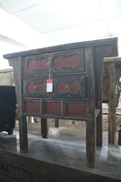 Table console en bois d'orme rustique antique vieilli de style chinois sculptée dans le Shanxi