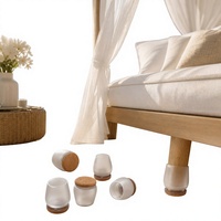 Protections de pieds de meubles en silicone anti-rayures, patins en feutre, capuchons cylindriques pour usage intérieur et extérieur