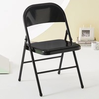 Populaire acier fer métal chaise pliante coloré pliable pour les événements fête de mariage bureau à domicile camping extérieur jardin plage