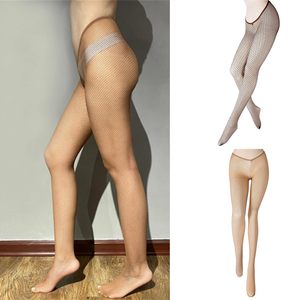 Collants résille personnalisés pour femme, à taille haute, coupe basse en V, ajourés, à paillettes, style carnaval - Product Image 1