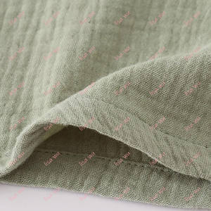 Abiti Coordinati per Sorelle in Verde Salvia, <span class=keywords><strong>Vestito</strong></span> Estivo in <span class=keywords><strong>Mussola</strong></span> di <span class=keywords><strong>Cotone</strong></span> Organico con Volant per Bambine - Product Image 6