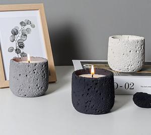Cement Candle Jar DIY Empty <strong>Diffuser</strong> Stone Flameless Fragrance Container Ornament for Wax Christmas - Product Image 6