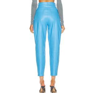 Prix d'usine femmes peau de mouton 100% cuir véritable de haute qualité avec Logo en relief personnalisé et pantalon Design - Product Image 3