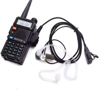 Kit Earpiece saluran tabung udara Walkie Talkie murah dengan Mic klip PTT pemandu keselamatan petugas keamanan Headset interkom khusus