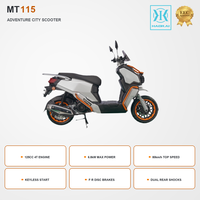 Scooter à essence Adventure 125cc, pneus à crampons, style tout-terrain, EFI, CVT, frein à disque avant et arrière, homologué EURO 5 EEC, homologué pour la route
