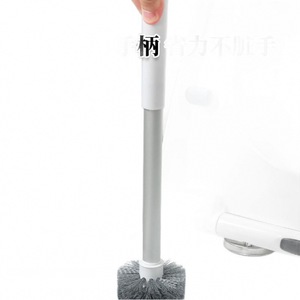 Toilet <b>Brush</b> With Long Handle Nylon Bristles For Bathroom Cleaning Square Head Design - Product Image 1