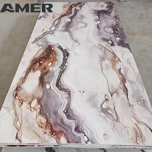 Pannello Murale 3D in PVC UV Effetto Marmo, Nuovo Modello OEM Amer, Stampa 3D, Ecologico, Bellissimo Motivo <span class=keywords><strong>per</strong></span> Parete TV - Product Image 4