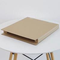 Caja de cartón plana personalizada de papel Kraft marrón barato, marco de fotos de pintura al óleo, caja de embalaje de correo