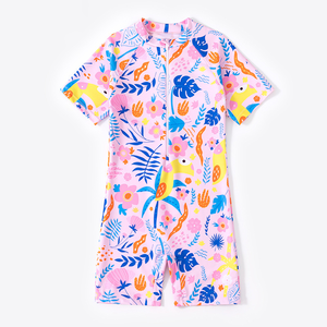 2025 Mới In Cô Gái Ngắn Tay Áo Nhanh Chóng Khô Chống Tia Cực Tím Áo Tắm Phim Hoạt Hình Mô Hình Cộng Với Kích Thước Trẻ Em Bãi Biển Tắm Phù Hợp Với - Product Image 5