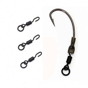 <span class=keywords><strong>Spinner</strong></span> Swivel pour Ronnie <span class=keywords><strong>Rig</strong></span>, accessoires de pêche à la carpe, hameçons pour montage de carpe, émerillons rotatifs, équipement de pêche à changement rapide - Product Image 3