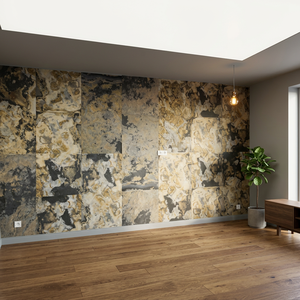 Revestimiento de Piedra Natural Ecológico de Primera Calidad, Superficie Pulida, Diseño Moderno, Bloque de Pizarra para Baño Cortado a Medida, 122x244cm, Rajasthan - Product Image 3