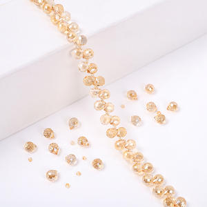 AB 컬러 다면 유리 비즈 6*<span class=keywords><strong>7mm</strong></span> 반짝이는 크리스탈 딸기 비즈 주얼리 제작 용품 팔찌 귀걸이 액세서리 - Product Image 3