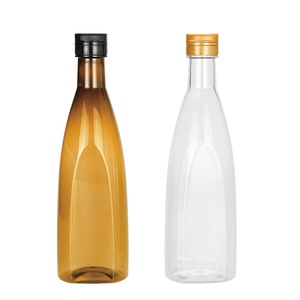 Bouteille d'huile carrée plate en plastique PET de 500 ml de la marque <span class=keywords><strong>Suntory</strong></span> haut de gamme pour huile de tournesol, huile de lin, huile de noix, sauce soja, vinaigre - Product Image 5