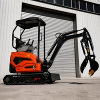 Mini-excavatrice de 1,8 tonne avec cabine, moteur Kubota, nouvelle conception, prix d'usine, livraison gratuite, excavatrice compacte pour utilisation agricole