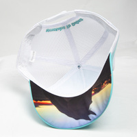 Gorra Trucker Personalizada con Sublimación, Impresión por Transferencia de Calor, Visera Curva, Bordado y Cinta de Espiga, Ajustable con Cierre a Presión
