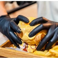 Kit de gants de barbecue jetables, résistants à la chaleur, avec grip texturé robuste, doublures réutilisables, gants de sécurité pour la viande