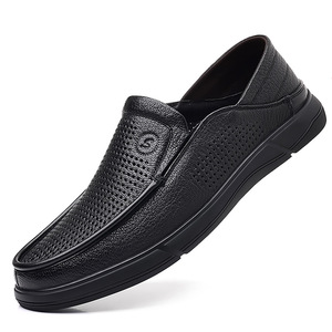 Zapatos Casuales de Piel Genuina Transpirables para Hombre, Mocasines Ligeros con Perforaciones - Product Image 5
