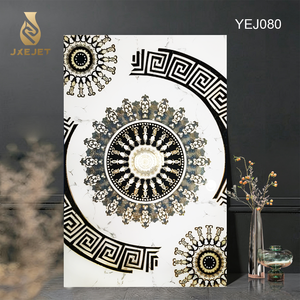 Baldosas de Porcelana Decorativas Modernas de Gran Tamaño 1200X1800mm, para Habitaciones, Vestíbulos de Hotel, Textura de Piedra Dorada Lujosa y Brillante - Product Image 1