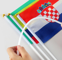 Drapeau de bureau belge, mini drapeau belge à main, mât en acrylique, polyester imprimé numériquement, pour supporters, pour le bureau et la maison