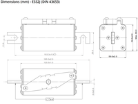 Fusible Cuadrado de Alta Velocidad Bussmann ESS2J-315, 315A, 1500VDC, Tamaño 2 DIN 43653, Protección de Semiconductores