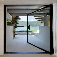 Porte patio coulissante multi-glissières, portes coulissantes en aluminium, porte patio pliante, nouveau modèle, porte pivotante en verre extérieur