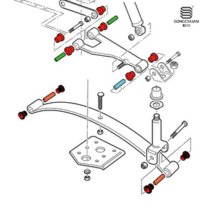 Kit de réparation pour chariots de golf en acier DS TXT avec pièces 1015583 101230 8754 8755 - Product Image 4