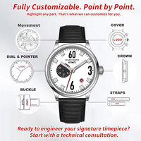 Montre personnalisée avec logo, montres-bracelets classiques de luxe, montre homme, mode, montre mécanique bleue de haute qualité pour hommes