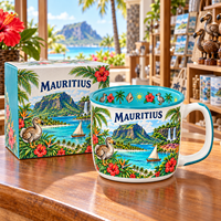 Mug en céramique souvenir Afrique Maurice avec motif oiseau Dodo île tropicale, coffret cadeau, repère personnalisé, porcelaine OEM ODM, vente en gros