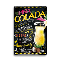 Carteles de hojalata de cóctel vívido personalizados, placas de Metal de bebida de Alcohol Vintage, publicidad de Martini, Bar, Pub, Club, decoración del hogar