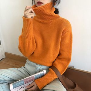 Fornitori di cina vestiti da donna <span class=keywords><strong>maglieria</strong></span> con colletto rovesciato Shopping <span class=keywords><strong>Online</strong></span> 2020 maglione Pullover autunnale di moda coreana - Product Image 2