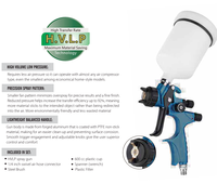 DJY MK-8000 - Aparato de Pintura para Vehículos con Diseño Ergonómico, Ligero, de Aluminio Forjado, Capacidad de la Taza de 600 ml