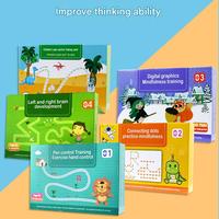 Juguetes de aprendizaje para niños en edad preescolar, kits de aprendizaje, cuaderno de ejercicios con bolígrafo borrable, entrenamiento de control del lápiz, juguetes de aprendizaje Montessori para niños