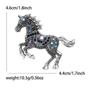 Broche de Aleación con Forma de Caballo para Niños, Chapado en Oro, Joyería de Moda, Regalos para Banquetes de Boda, Insignias para Ropa, Decoración Duradera con Color Personalizado - Product Image 5